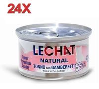 24x Monge LeChat Natural al Gusto Tonno con Gamberi 24x80gr