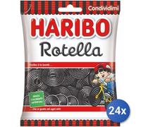 24x Multipack Caramelle Haribo Rotella Liquirizia Gr 175