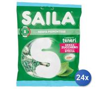 24x Multipack Caramelle Saila Free Menta Busta Tenero Gr 75