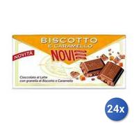 24x Multipack Cioccolato Novi Tavoletta 100 Biscotto Caramello