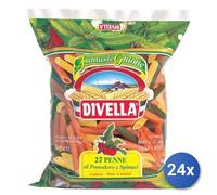 24x Multipack Divella Semola 27 Penne Tricolore Gr 500