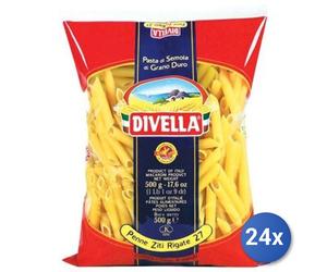 24x Multipack Divella Semola 27 Penne Ziti Rigati Gr 500