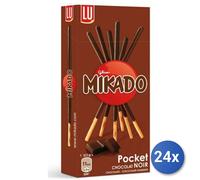 24x Multipack Saiwa Biscotti Mikado Cioccolata-Fonde Gr 39