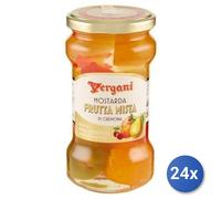 24x Multipack Vergani Mostarda Vergani Frutta Mista Gr 400