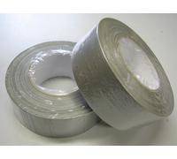 24x Nastro IN Tessuto Adesivo Argento 50 x 50 Multi Uso Cinghiaggio