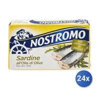 24x Nostromo Sardine Olio Oliva Gr 120