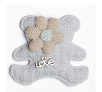 24X Orsetto Celeste tessuto con fiore LOVE DECORAZIONE BOMBONIERA 0O7W