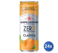 24x San Pellegrino Lattina Cl 33 Zero Aranciata