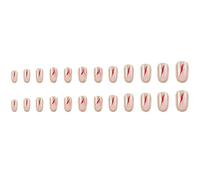 24x/Scatola Autunno Inverno Unghie Finte Acrilico Premere Su Unghie A Forma di Mandorla Coperture Piene Stick