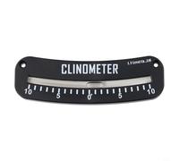 25-0-25 Inclinometro a doppia scala per la sicurezza delle valanghe e la classificazione del sentiero - Misuratore di pendenza portatile in ABS con design compatto da 7 cm, nero (10-0-10 (grande))