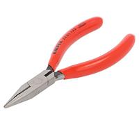 KNIPEX Pinza per meccanica - con becchi mezzotondi con tronchese (pinza per radiotecnici) rivestiti in resina sintetica, 25 01 125
