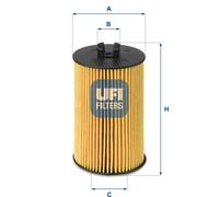 25.012.00 UFI Filtro olio per OPEL,SUZUKI,VAUXHALL