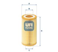 25.013.00 UFI Filtro olio per ,JEEP,MERCEDES-BENZ