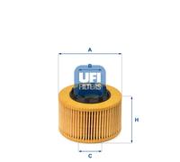 25.015.00 UFI Filtro olio per FORD,JAGUAR,LDV,LTI