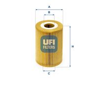 25.026.00 UFI Filtro olio per ,NISSAN,OPEL,RENAULT,RENAULT TRUCKS,VAUXHALL