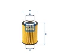 25.071.00 UFI Filtro olio per HYUNDAI