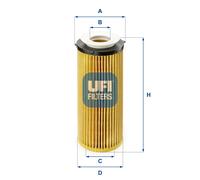 25.096.00 UFI Filtro olio per BMW