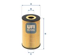 25.106.00 UFI Filtro olio per AUDI,GAZ,SEAT,SKODA,VW