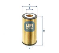 25.154.00 UFI Filtro olio per VOLVO