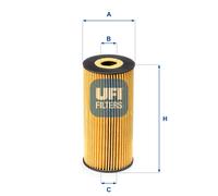 25.166.00 UFI Filtro olio per GENESIS,HYUNDAI,KIA