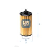 25.183.00 UFI Filtro olio per CHEVROLET,OPEL,VAUXHALL