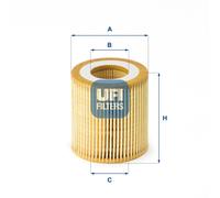 25.191.00 UFI Filtro olio per FORD,MAZDA