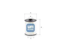 UFI 25.228.00 Filtro olio