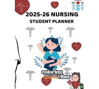 25-26 Nursing Student Planner 25-26 - Complete Study Organizer for Nursing Students | Dated Monthly Calendar, Homework, Exams, Clinical & Study Trackers | Template PDF 8.5x11