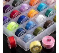 25/36 pezzi Set di scatole di stoccaggio trasparenti per bobine di filo - Organizer per bobine di plastica, adatto per cucito e maglia, set di scatole portabobine compatibile con macchine per cucire d