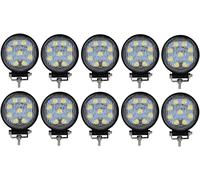 25.4X10.2cm 12v 24v 27w Rotondo LED Lavoro Bianco Luci Faretto Faro Fuoristrada