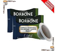 1000 Capsule Caffè Borbone Miscela Light Blue e Dek compatibili Bialetti gratis