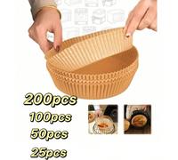 25/50/100/200 pezzi Fodere monouso quadrate per friggitrice ad aria, Fodere in carta per friggitrice ad aria, Cestini in carta, Vaschette da forno, Accessori per forno, Strumenti da forno, Gadget da c