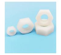 25/50/100 pezzi M2 M2.5 M3 M4 M5 M6 M8 M10 M12 Nero Colore Bianco Isolamento in plastica Nylon Esagonale Dado esagonale(WHITE,100pcs M2)