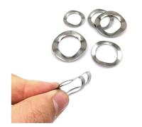 25/50/100 pezzi M3 M4 M5 M6 M8 M10 M12 M14 M16 a M25 Alberi portanti in acciaio inossidabile 304 Rondella elastica tipo cresta a tre onde Guarnizione(100pcs M6x12x0.3mm)