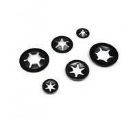 25/50/100 pz M2.5 a M12 Anello elastico esterno Clip di fissaggio autobloccante Spinta sull'albero Cuscinetto Anello elastico Rondella Acciaio al carbonio nero/Rondella ad anello in acciaio inossida