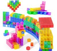 25/50/75/100 Blocchi magnetici per bambini, cubi magnetici impilabili, giocattoli sensoriali STEM per l'apprendimento, per bambini e bambine dai 3 agli 8 anni, temi creativi di architettura/natura/all