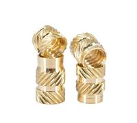 25/50 pezzi Inserto in ottone riscaldato M1 M1.4 M1.6 M2 M2.5 M3 M4 M5 M6 M8 Dadi filettati zigrinati for stampaggio a iniezione a caldo Dado for stampante 3D(Length 6mm,M1.4 (OD2.3mm)50pcs)
