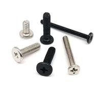 25/50 pezzi M1.2 .4 .6 M2 .5 M3 M4 Vite a testa cilindrica piccola nera Mini Micro(2mm,M2 25pcs)