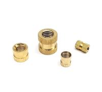 25/50 pezzi M1.6 M2 M2.5 M3 M4 M5 M6 M8 Ottone Rame Hot Melt Stampaggio a iniezione a caldo Stampa 3D Filettatura Zigrinatura Inserto Dado Incorporato(Long 4mm,50pcs M1.6(OD 2.5mm))