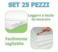 25/50 pz Lastre Polistirolo Multiuso 100x50cm Spessore 1cm Trasporto Imballaggi