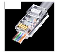 25/50 pz Pass Through Connettore di Rete Non Schermato 8P8C Modulare Pass Through Spina Compatibile Con Cavi Ethernet (Color : 25 Pcs)