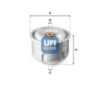 25.901.00 UFI Filtro olio per FORD,LAND ROVER