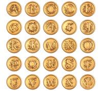 25 Adesivi per Sigilli in Cera con Iniziali in Rilievo 3D Autoadesivi, Adatti per Sigillare Buste in Matrimoni, Feste, Compleanni e Natale. C-TD623,D-TD624,B-TD622,A-TD621,G-TD627,F-TD626,E-TD625,U-TD
