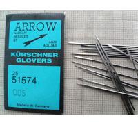 25 aghi per cucire a mano in pelle Glovers con punta a tre bordi, punta...