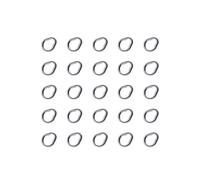 25 anelli divisi in acciaio inossidabile a forma di pera anelli da pesca solidi connettori per pesca d'acqua dolce in acqua salata per lenza assistita gancio esche collegare