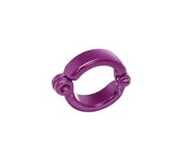 25 anelli in metallo per zampe di pappagallo da 3,5-9,5 mm, anelli per zampe di uccelli domestici, clip di apertura per guinzaglio, accessori per addestramento al volo all'aperto,Viola,9.5mm