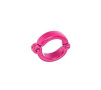 25 anelli per zampe di pappagallo con diametro interno 3,5-11,5 mm, in metallo, per addestramento al volo all'aperto,Rosa rossa,4.5mm