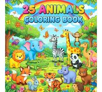25 Animals Coloring Book: Jumbo Coloring Fun for Kids
