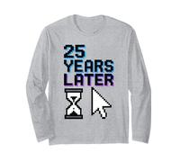 25 Anni Dopo Anniversario Retro Computer Geek 90s Group Maglia a Manica