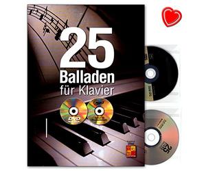 25 Ballate per pianoforte: The Beatles, Keane, Ray Charles, Coldplay, David Bowie, Phil Collins, Alicia Keys, Louis Armstrong ecc..